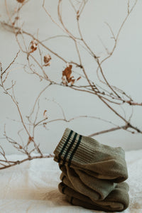 Plant dyed chunky socks - Minimalistic retro style cotton socks