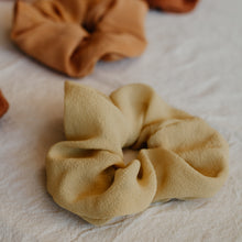 Load image into Gallery viewer, Plant Dyed Silk Scrunchies - Eco friendly gift: plastic free ties
