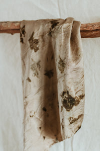 Bundle Dyed Silk scarves - Eco printed with natural dyes