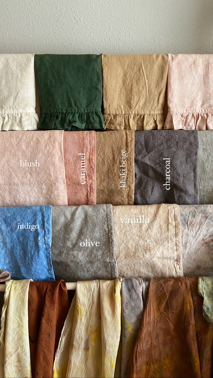 Plant dyed linen Kitchen Towel - Eco dyed dish towel Minimalist Homeware eco Gift