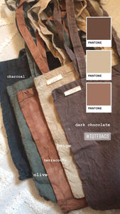 Hand Dyed Cotton Canvas Tote Bag