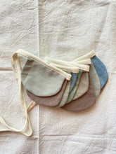 Load image into Gallery viewer, Naturally dyed rounded Bunting flags - Earthy, gender neutral flags
