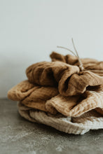 Load image into Gallery viewer, Plastic free Scrunchy set - Plant dyed organic cotton
