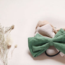 Load image into Gallery viewer, Organic Linen Bows, Neutral and Naturally Dyed
