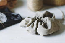 Load image into Gallery viewer, Plastic free silk scrunchy - Naturally dyed by hand XL Scrunchies
