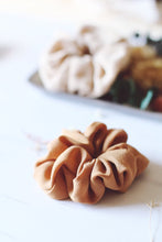 Load image into Gallery viewer, Plant Dyed Silk Scrunchies - Eco friendly gift: plastic free ties
