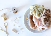 Load image into Gallery viewer, Eco Dyed Plastic free Scrunchies - Naturally dyed Cotton Scrunchy
