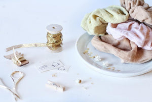 Eco Dyed Plastic free Scrunchies - Naturally dyed Cotton Scrunchy