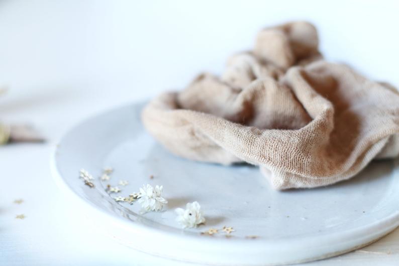Eco Dyed Plastic free Scrunchies - Naturally dyed Cotton Scrunchy