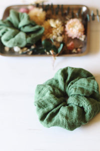 Eco Dyed Plastic free Scrunchies - Naturally dyed Cotton Scrunchy