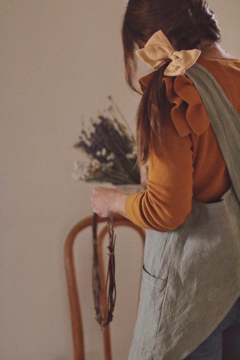 Plant Dyed Japanese Style Short Apron