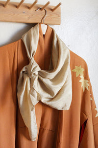 Hand Dyed 100% Silk Scarves Neutral Earthy tones