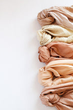 Load image into Gallery viewer, Naturally Dyed 100% Silk Scarves Neutral Earthy tones
