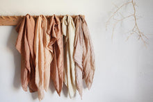 Load image into Gallery viewer, Naturally Dyed 100% Silk Scarves Neutral Earthy tones
