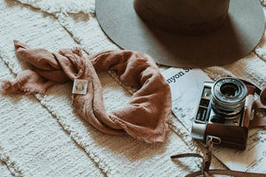 Raw Silk Bandana Naturally Dyed - Unisex Neckerchief